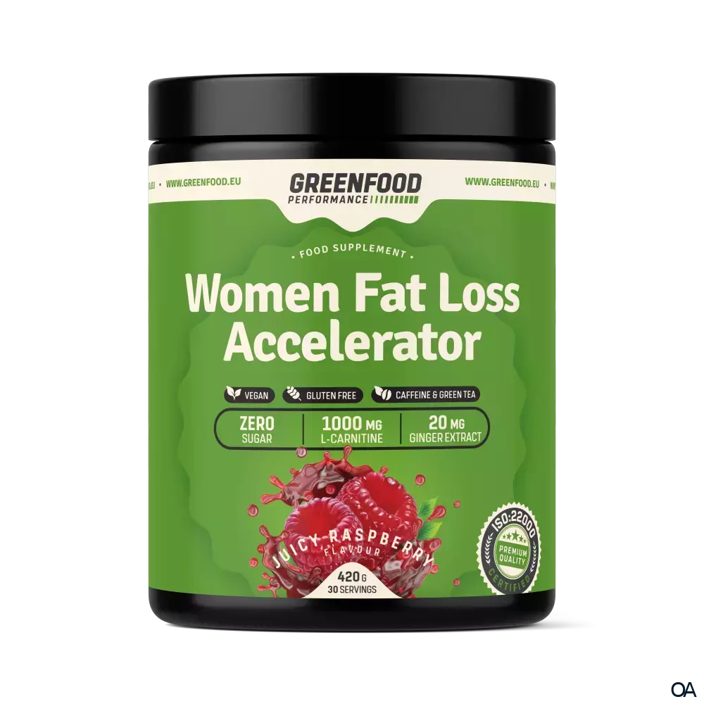 GreenFood Nutrition Performance Women Fat Loss Accelerator Pulver Juicy Raspberry