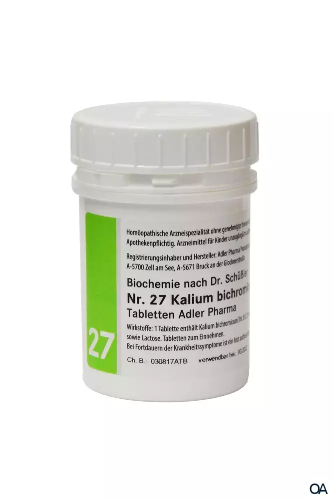 Schüßler Salz Adler Nr. 27 Kalium bichromicum D12 Tabletten