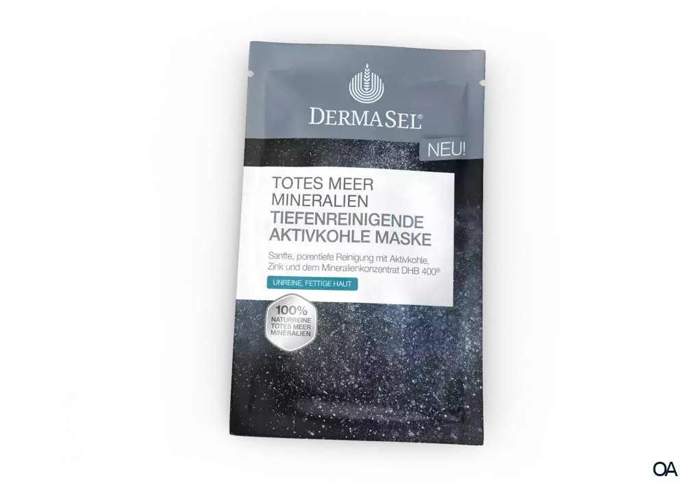 DermaSel® Totes Meer Mineralien Tiefenreinigende Aktivkohle Maske