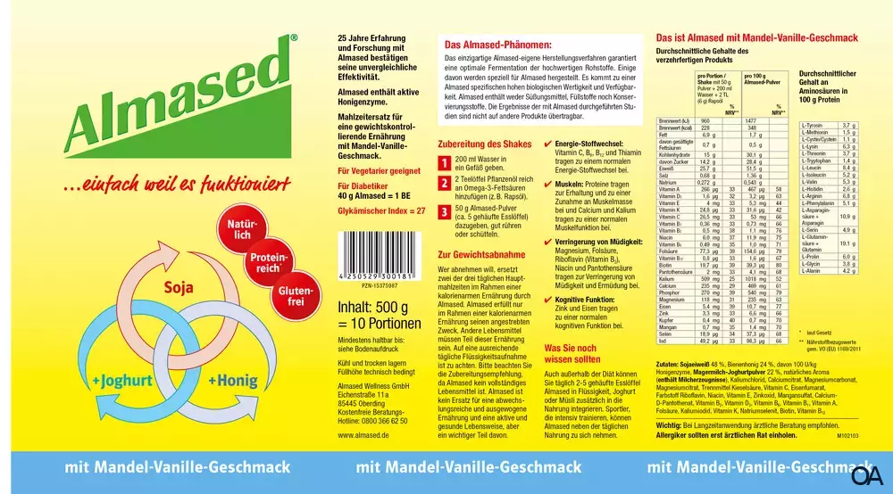 Almased® mit Mandel-Vanille-Geschmack Dose