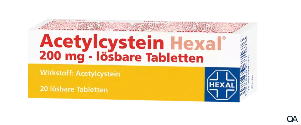 Acetylcystein Hexal 200 mg lösbare Tabletten