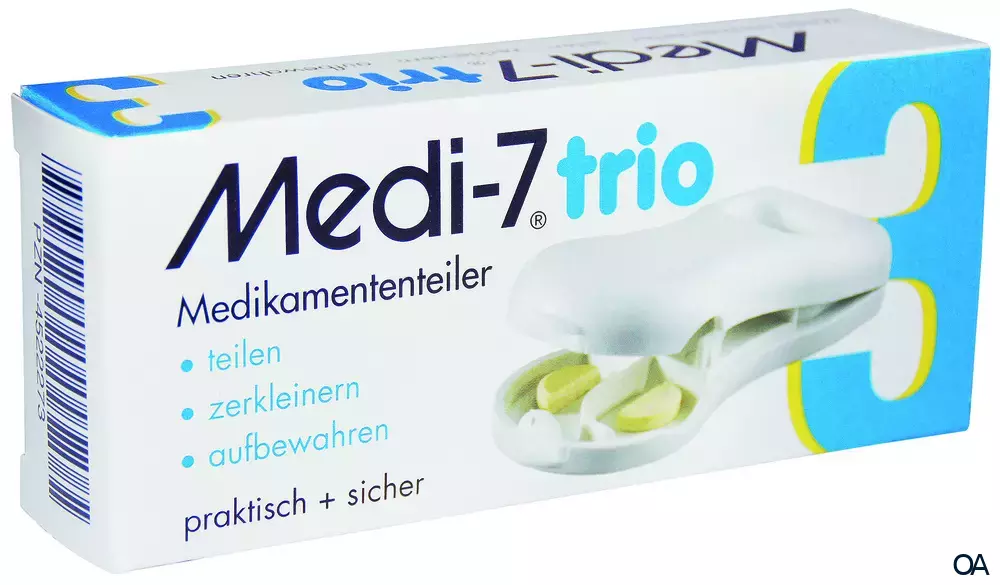 Medi-7 trio Tablettenteiler - Weiss