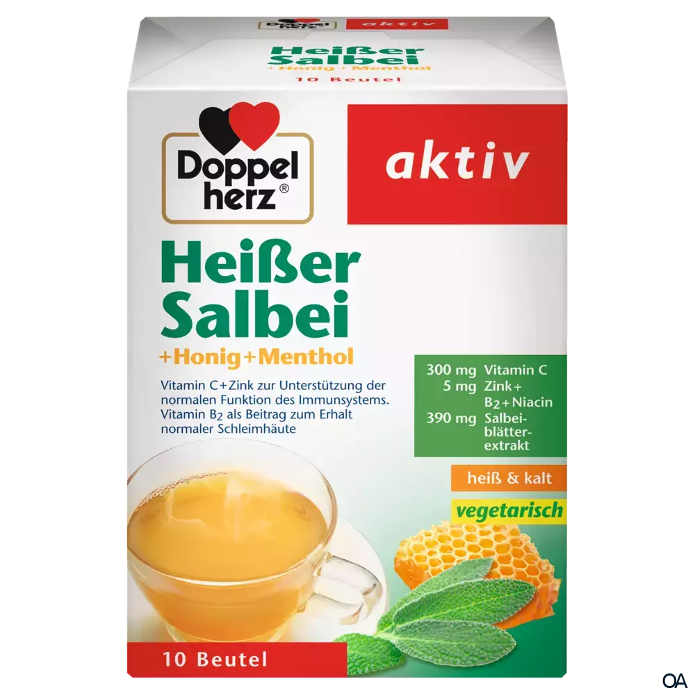 Doppelherz aktiv Heißer Salbei + Honig + Menthol Sachets