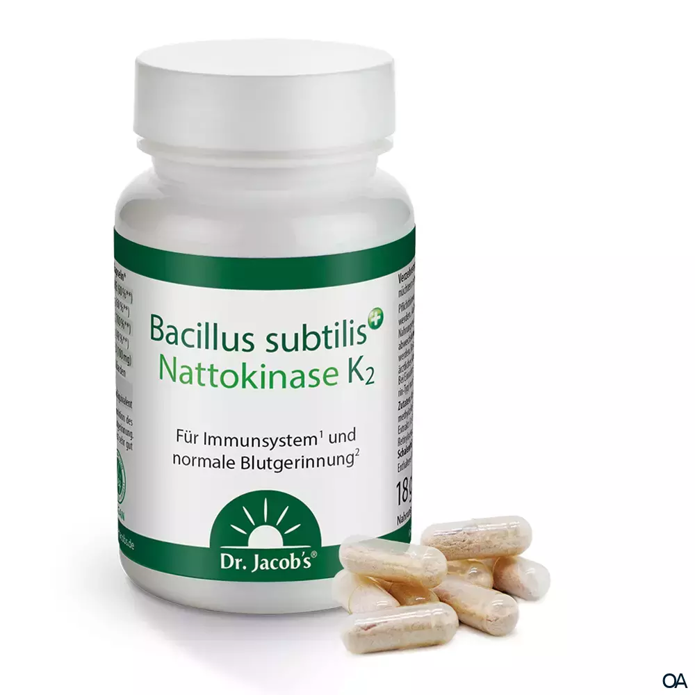 Dr. Jacob's Bacillus subtilis plus Nattokinase K2 Kapseln