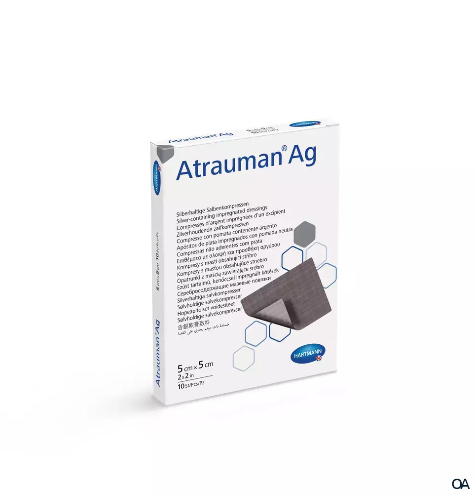 Atrauman® Ag Silberhaltige Salbenkompresse, steril, 5 x 5 cm