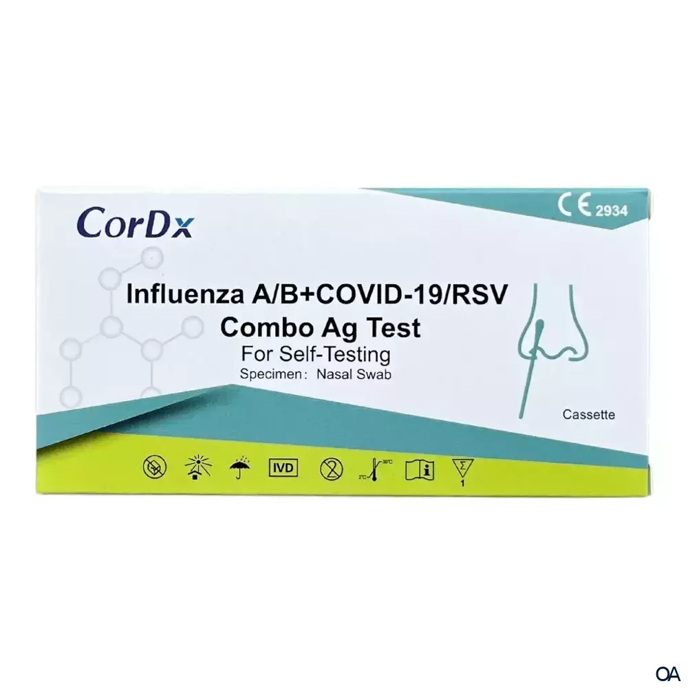 CorDx Influenza Test A + B, COVID-19, RSV, Kombitest 4in1