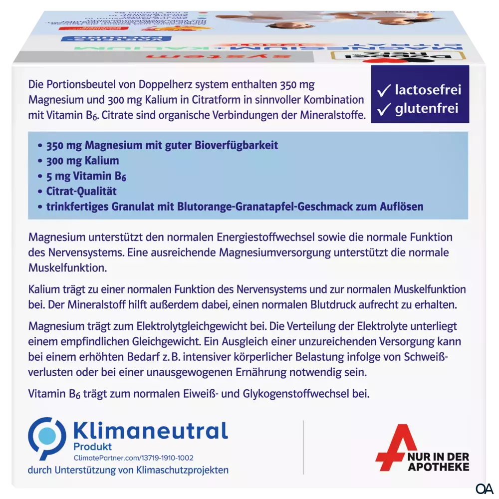 Doppelherz system MAGNESIUM + KALIUM CITRAT SPORT Portionsbeutel