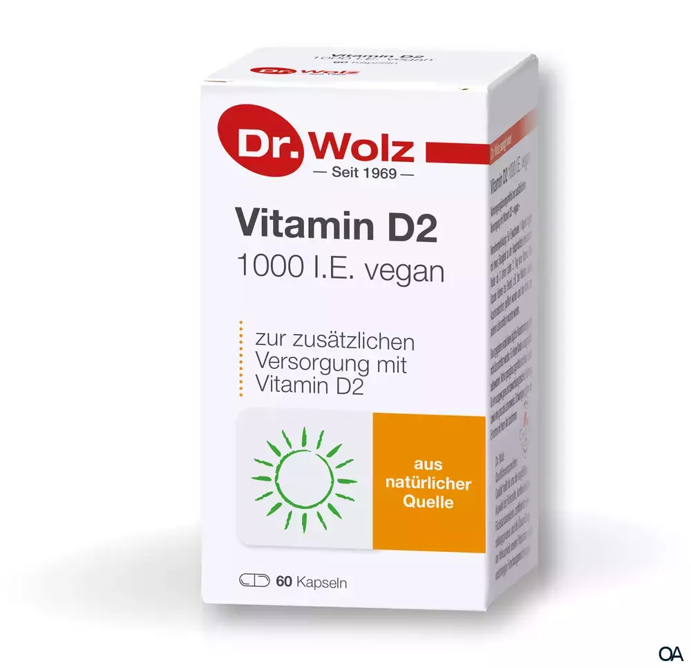 Dr. Wolz Vitamin D2 1000 I.E. vegan Kapseln