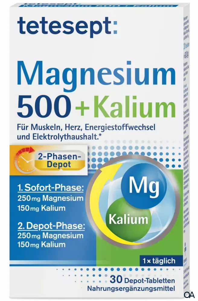  tetesept Magnesium 500 + Kalium Depot-Tabletten