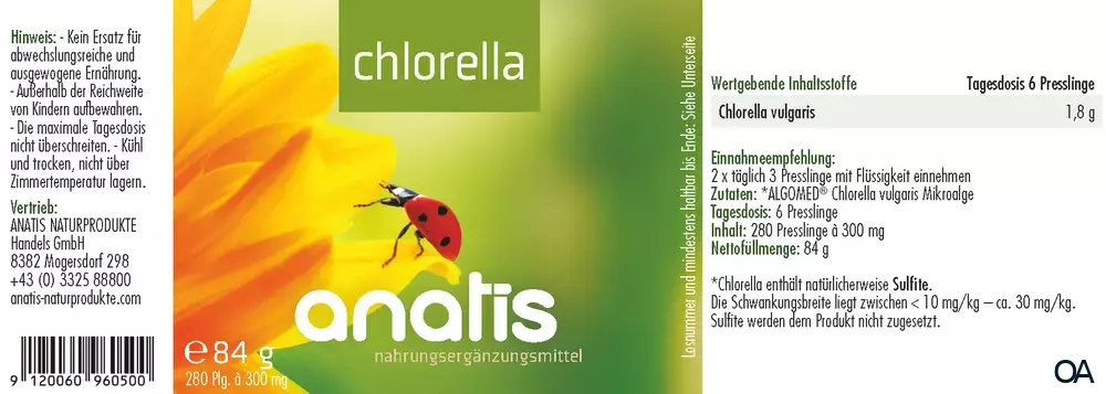 anatis Chlorella Presslinge