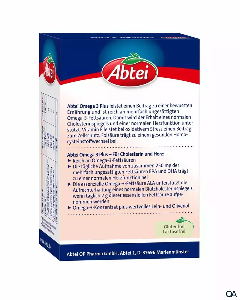 Abtei Omega 3 Plus Kapseln