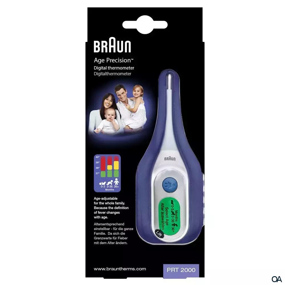 Braun Digital-Thermometer mit Age Precision® PRT2000