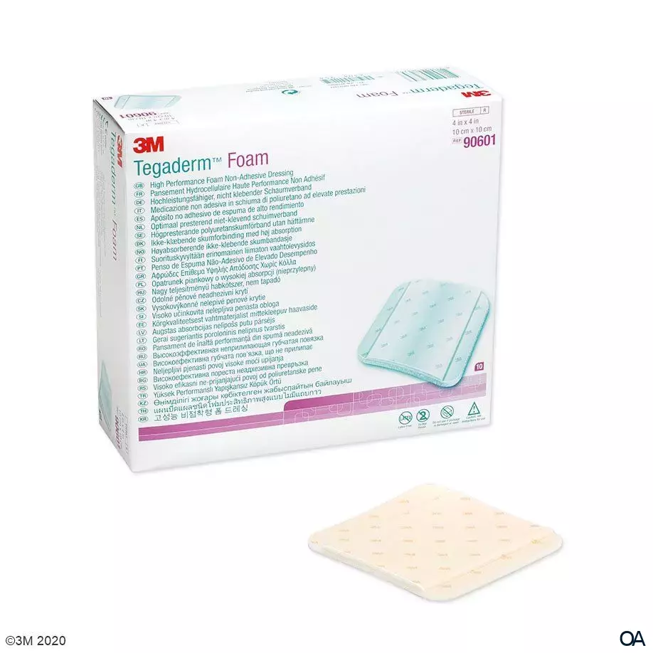 3M™ Tegaderm™ Foam Schaumverband nicht klebend, 90601, 10 x 10 cm