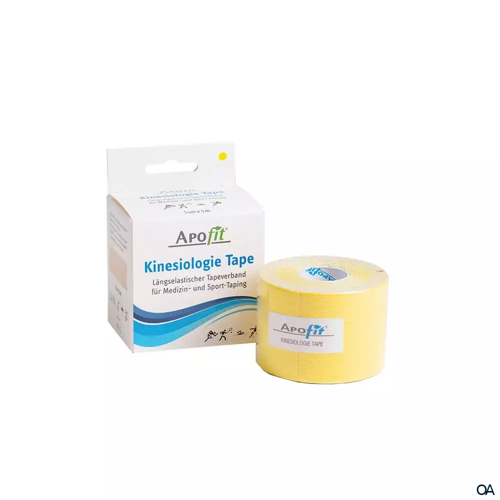 APOfit Kinesiologie Tape gelb 5 cm x 5 m