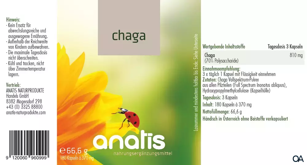 anatis Chaga Pilz Kapseln