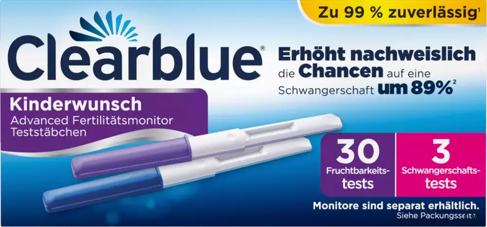 Clearblue Kinderwunsch Advanced Fertilitätsmonitor Teststäbchen