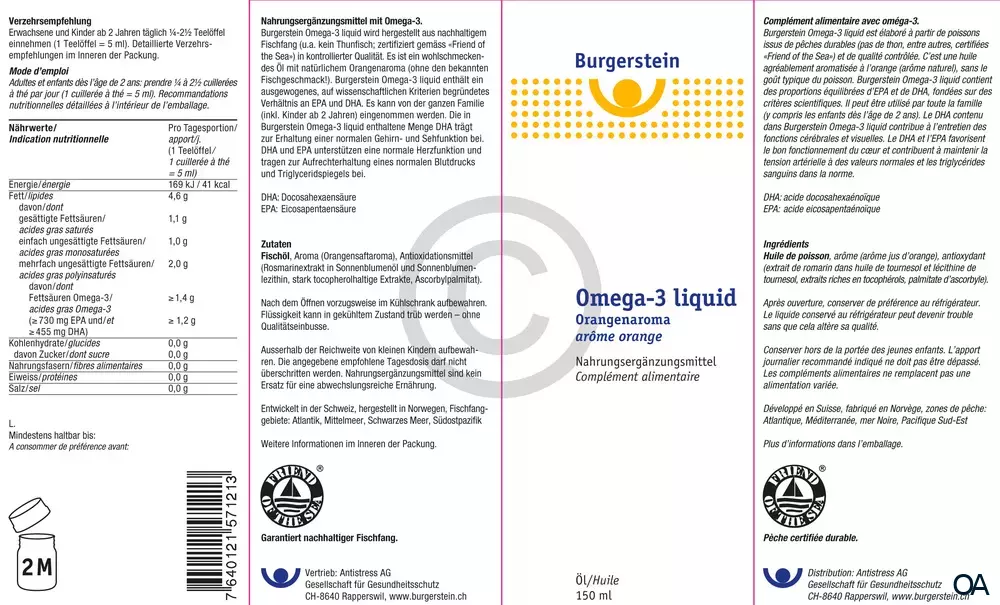 Burgerstein Omega-3 liquid