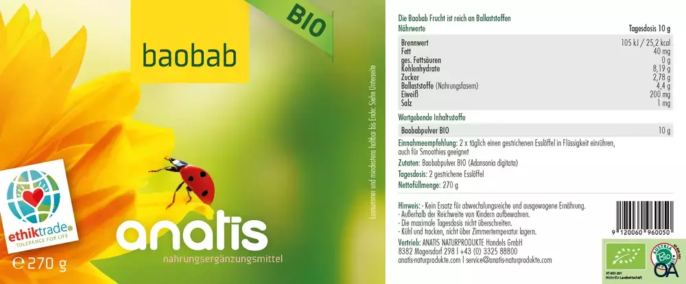 anatis Baobab BIO Pulver