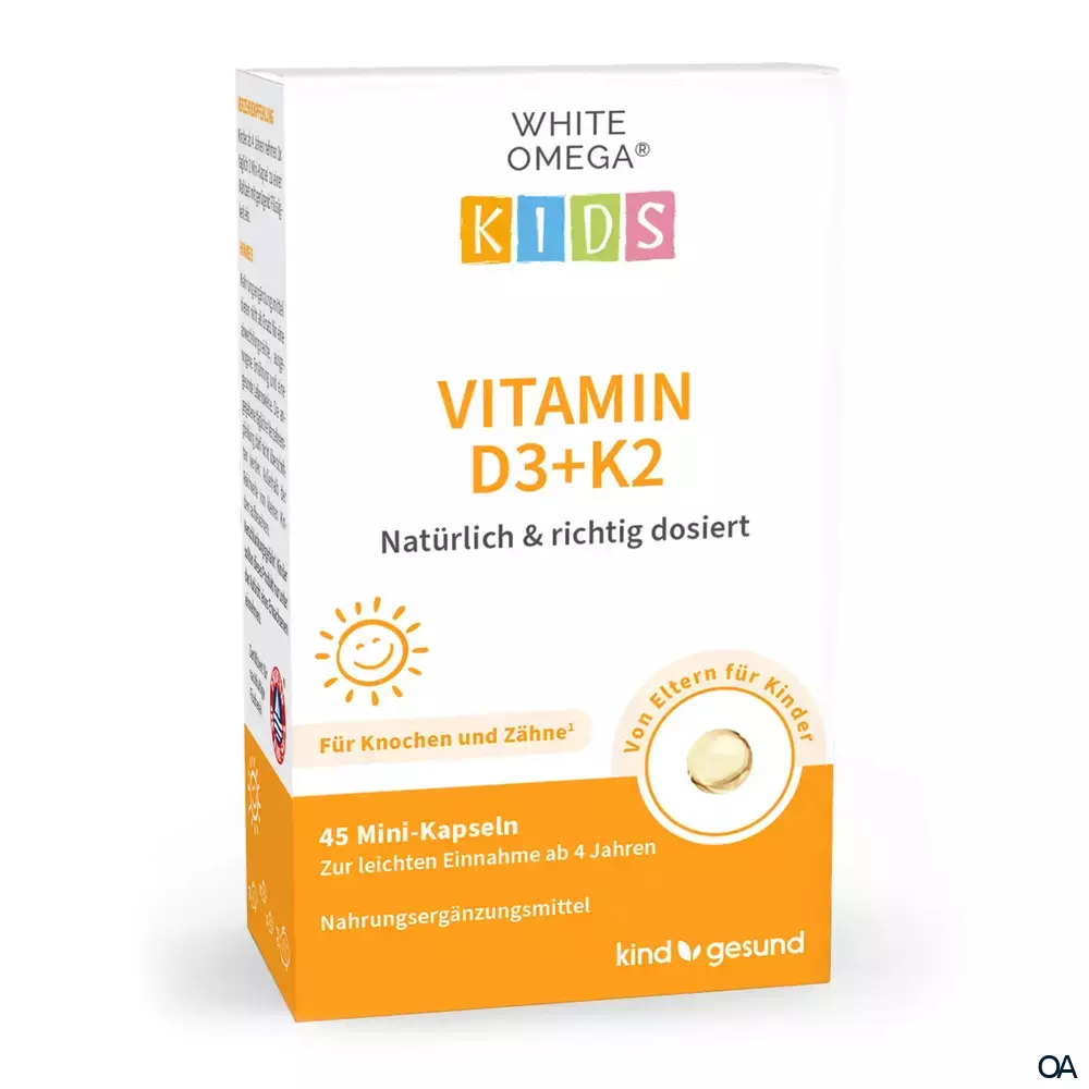 kindgesund WHITE OMEGA® Kids Vitamin D3+K2 Kapseln