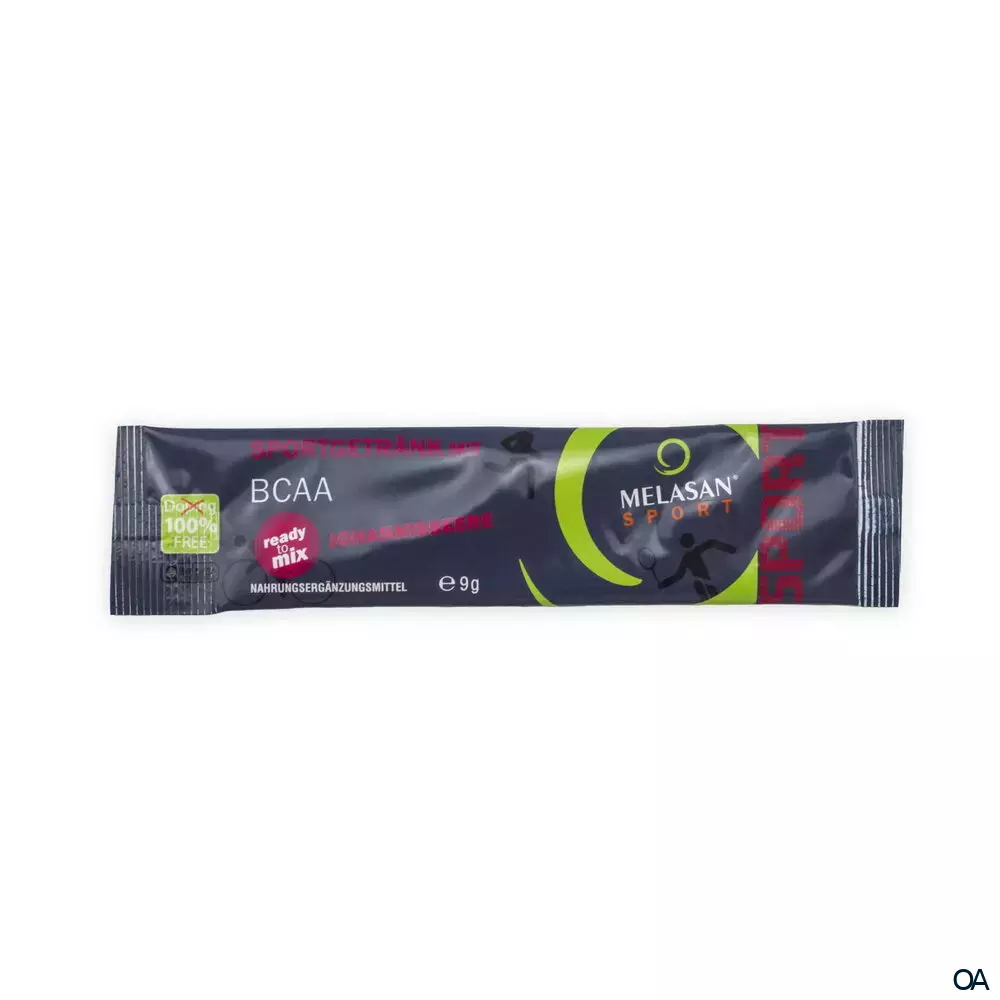 Melasan Sport Sportgetränk mit BCAA Johannisbeere Pulver-Sticks 9 g