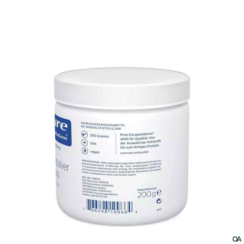 pure encapsulations® Basenpulver plus mit Zink