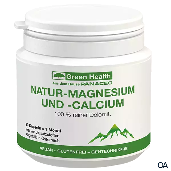 Green Health Natur-Magnesium und -Calcium Kapseln