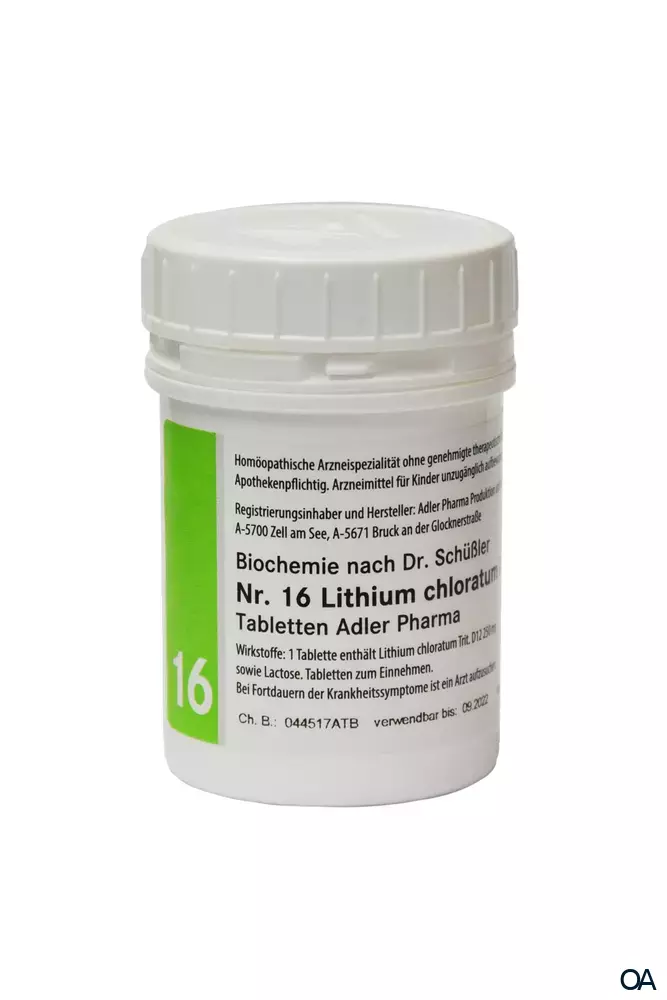 Schüßler Salz Adler Nr. 16 Lithium chloratum D12 Tabletten