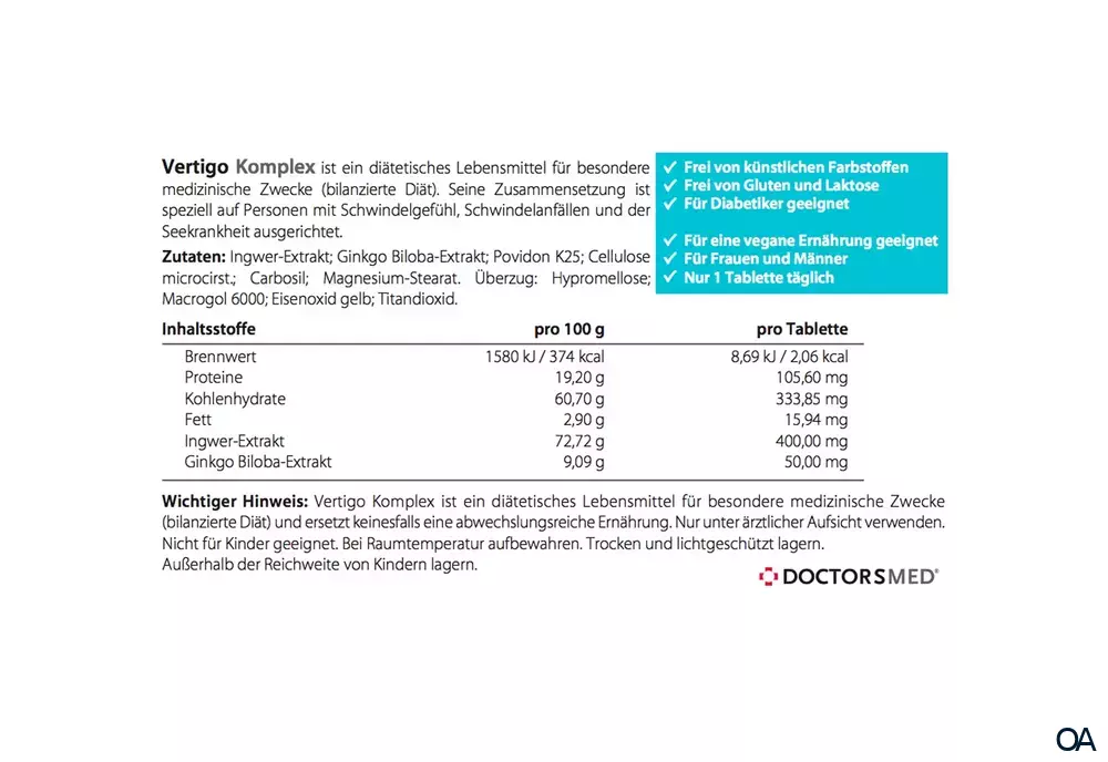 Doktorsmed® Vertigo Komplex Tabletten