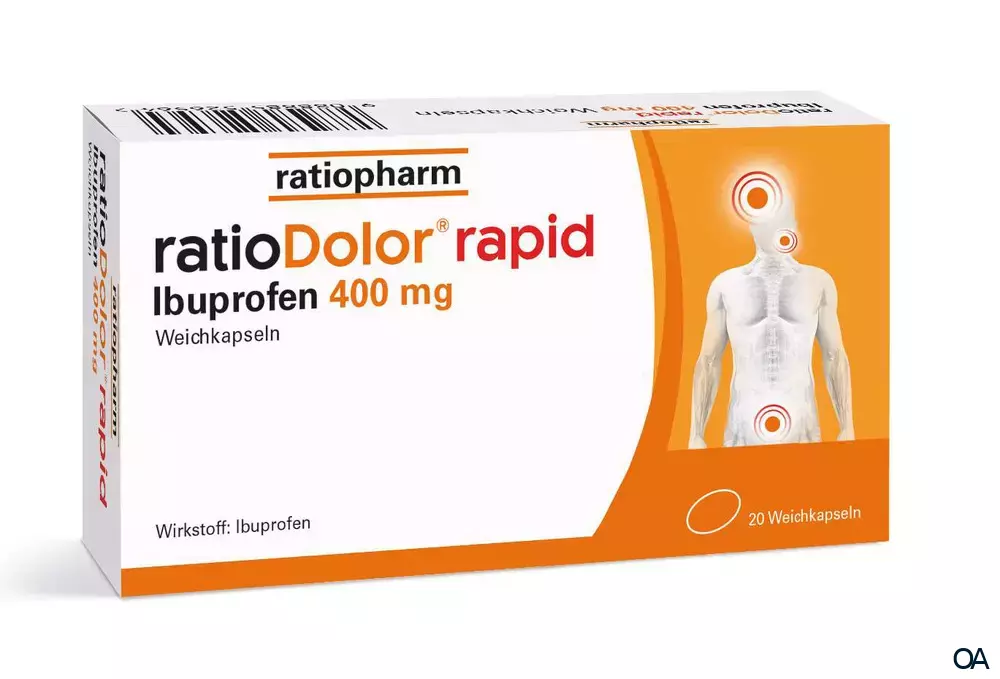 ratioDolor® rapid Ibuprofen 400 mg Weichkapseln