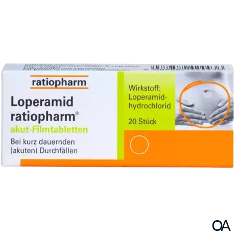 Loperamid ratiopharm® akut Filmtabletten