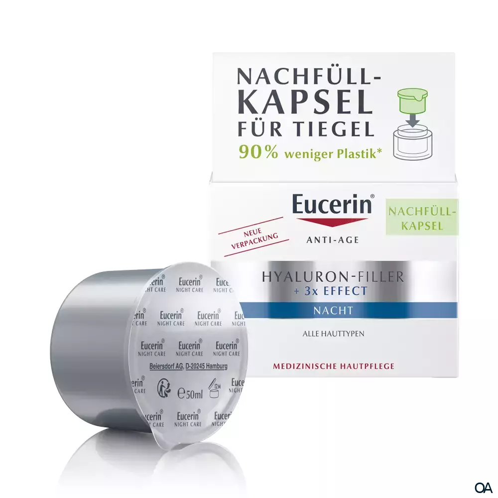 Eucerin® HYALURON-FILLER + 3x EFFECT Nachtpflege Nachfüllkapsel