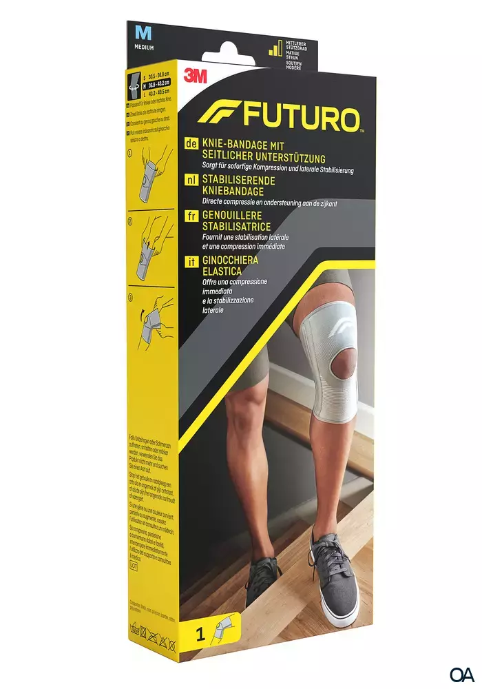 3M Futuro Knie-Bandage mit seitlicher Unterstützung 46164, Größe M