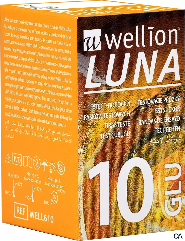 Wellion® LUNA Blutzuckerteststreifen GLU