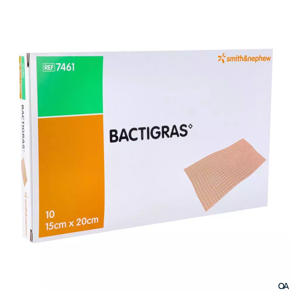 BACTIGRAS Antiseptische Salbenkompresse, steril, 10 x 20 cm