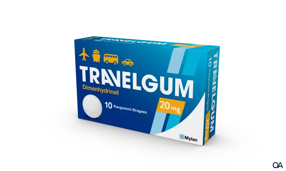 Travelgum 20 mg Kaugummi Dragees