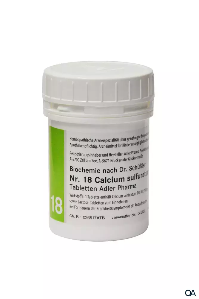 Schüßler Salz Adler Nr. 18 Calcium sulfuratum D12 Tabletten