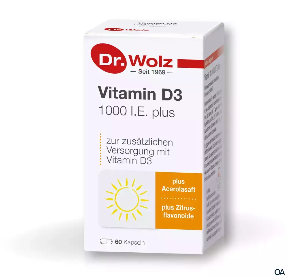 Dr. Wolz Vitamin D3 1000 I.E. plus Kapseln