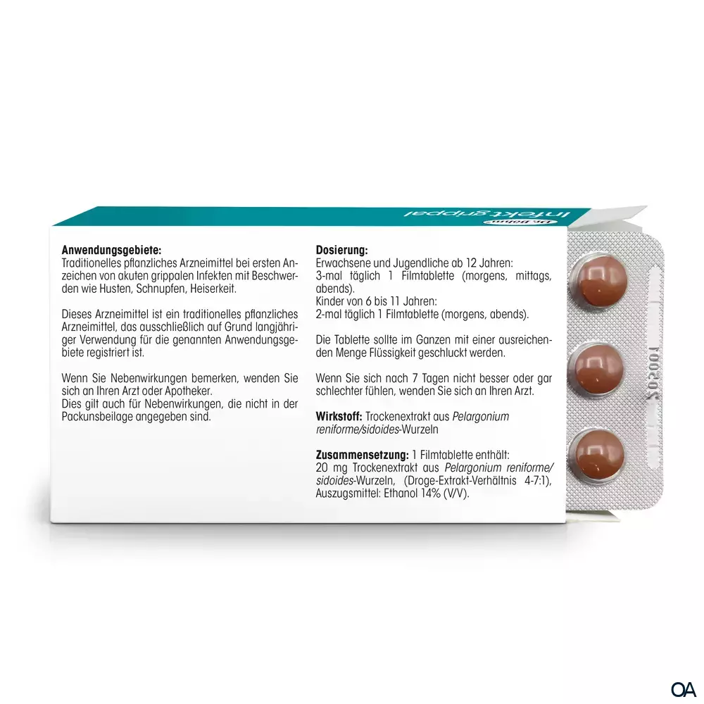 Dr. Böhm® Infekt grippal Pelargonium 20 mg Filmtabletten