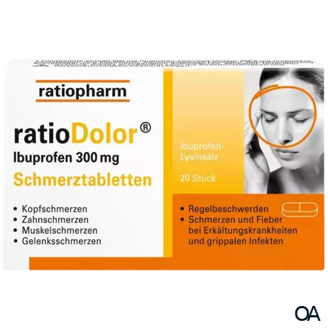 ratioDolor® Ibuprofen 300mg Schmerztabletten