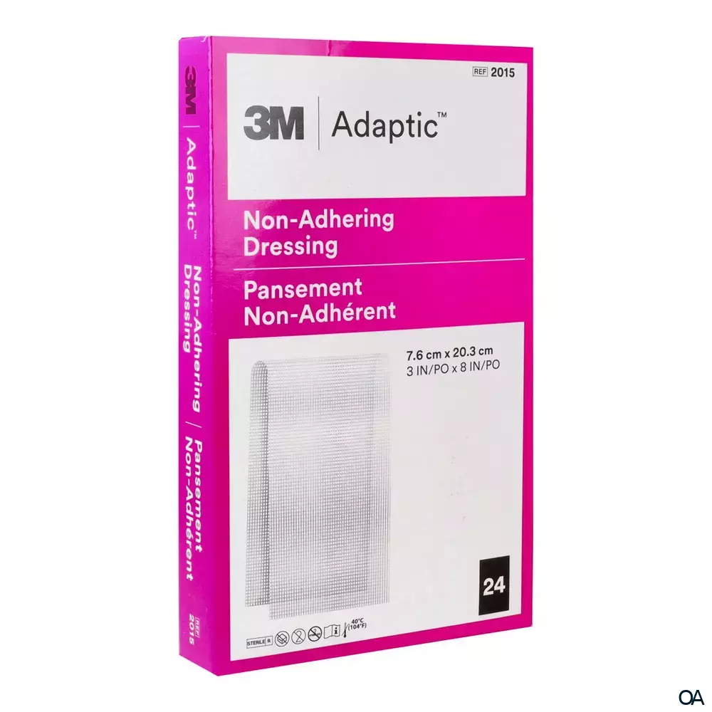 3M™ ADAPTIC™ nichthaftender Wundverband, steril, 7,6 x 20,3 cm