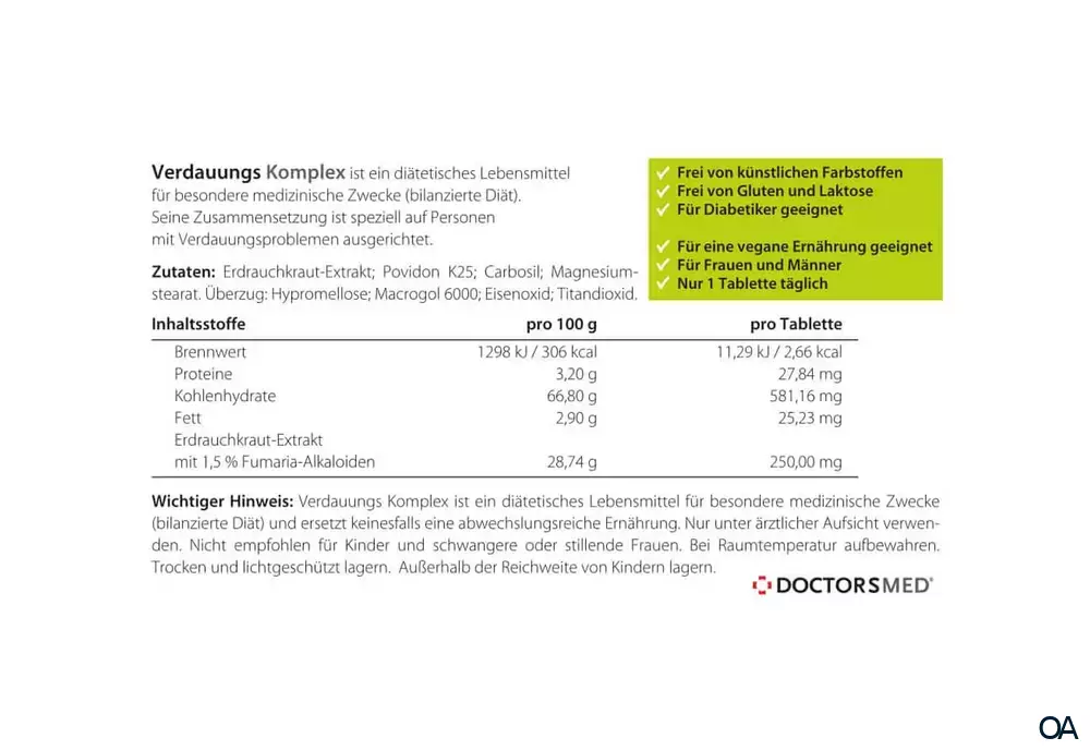 Doktorsmed® Verdauungs Komplex Tabletten