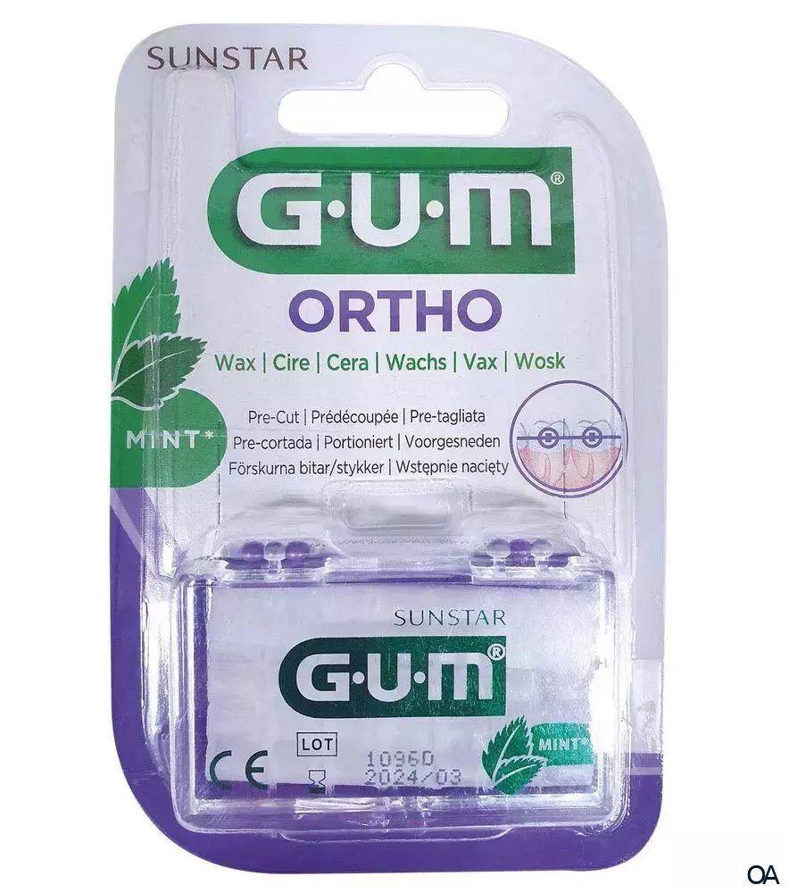 GUM® ORTHO Wachs mit Minzgeschmack