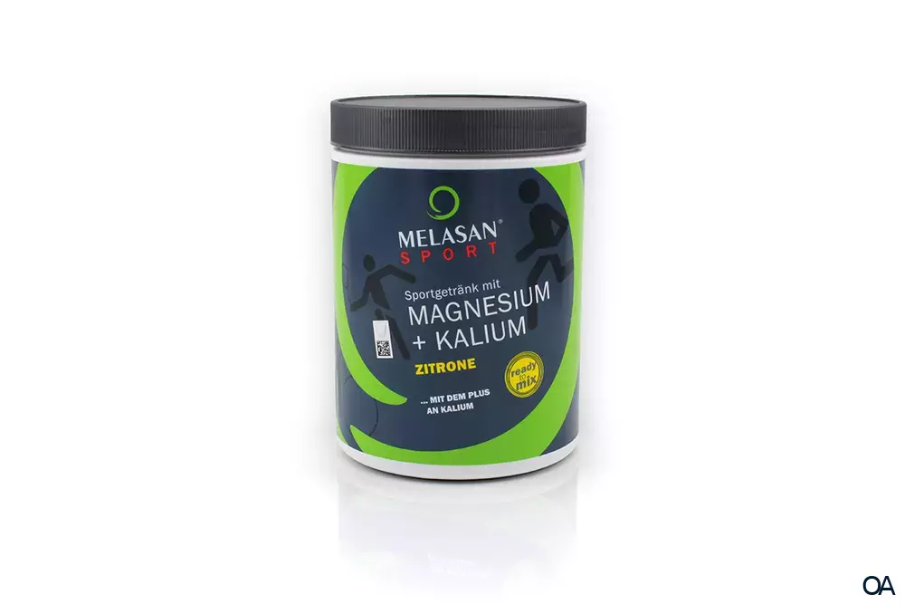 Melasan Sport Sportgetränk mit Magnesium + Kalium Pulver Zitrone