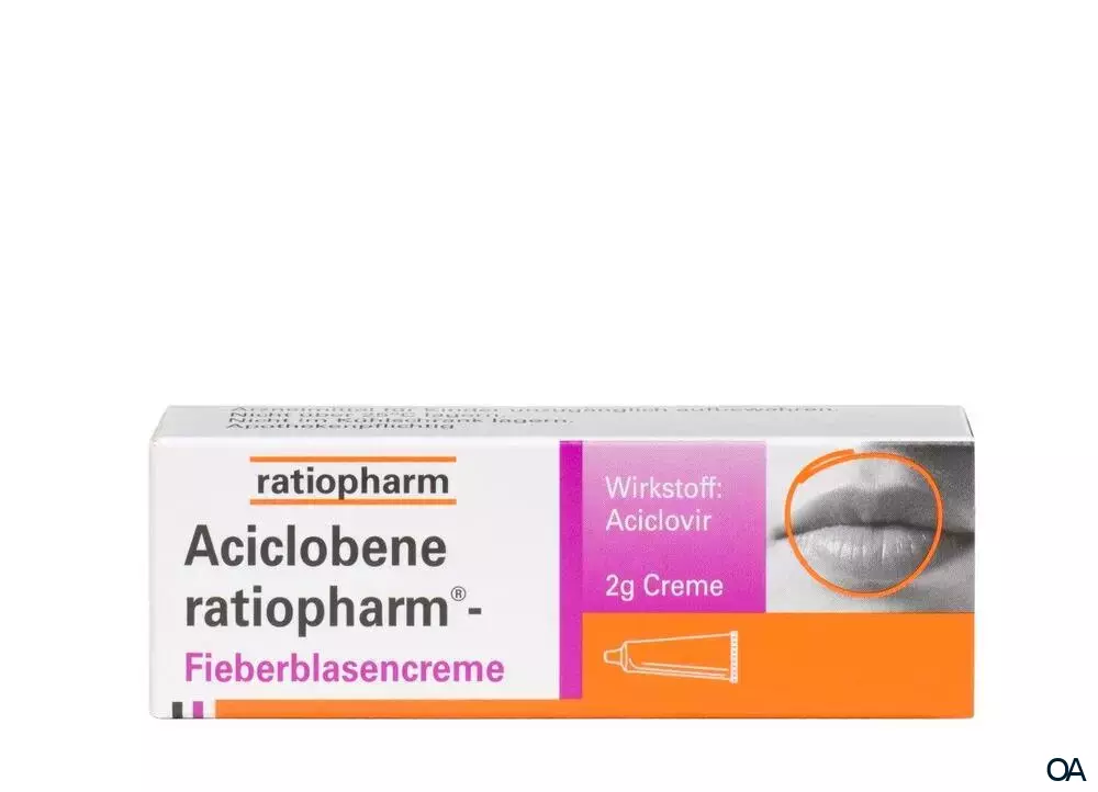 Aciclobene ratiopharm® Fieberblasencreme