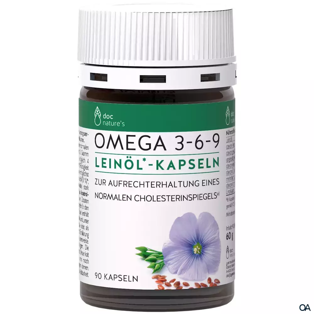 doc nature‘s OMEGA 3-6-9 Leinöl*-Kapseln