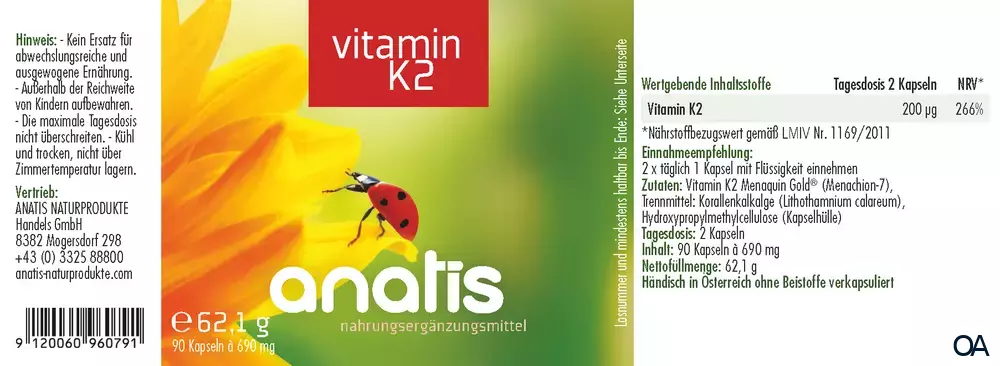 anatis Vitamin K2 Kapseln