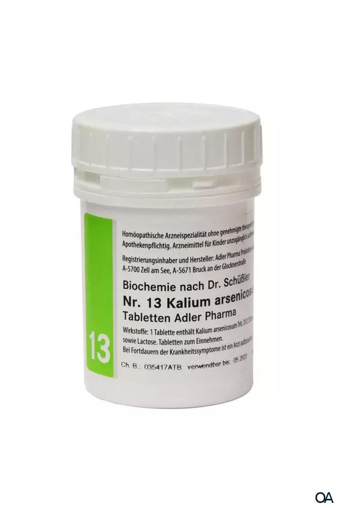 Schüßler Salz Adler Nr. 13 Kalium arsenicosum D12 Tabletten