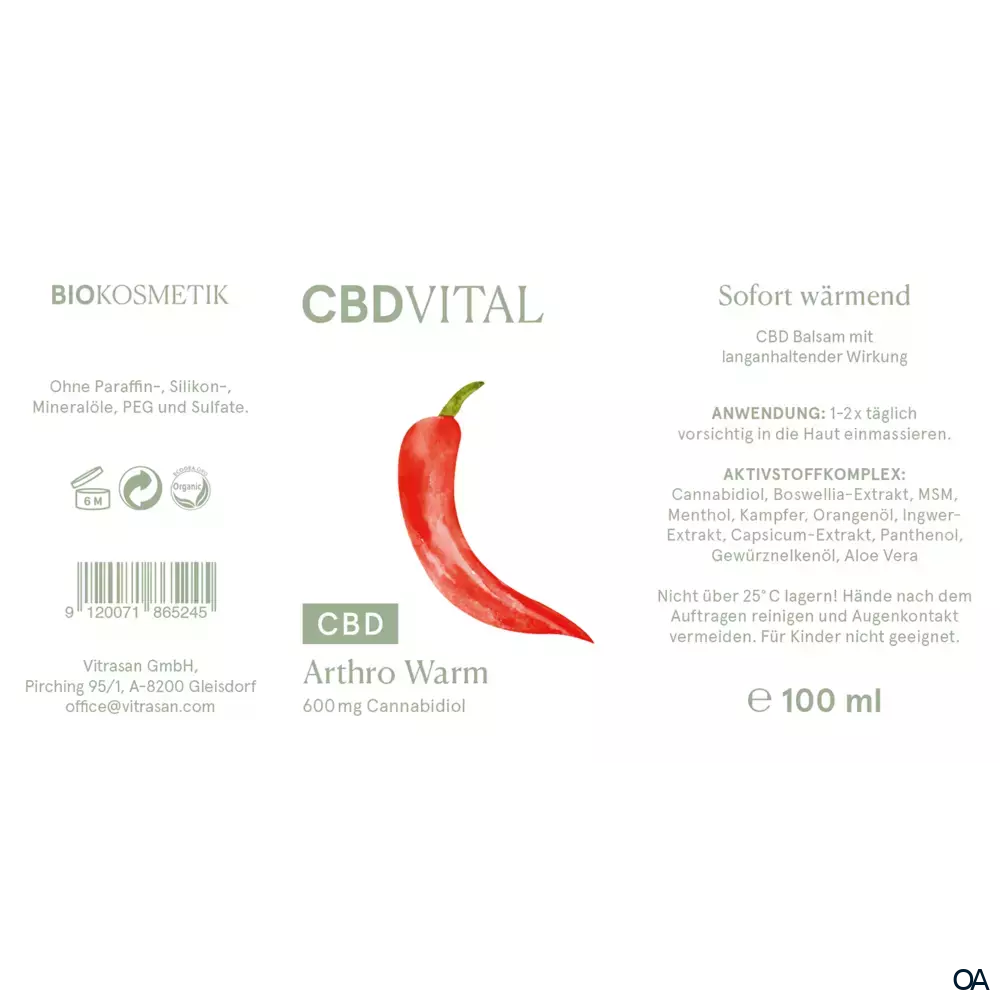 CBD VITAL Wärmende CBD Creme