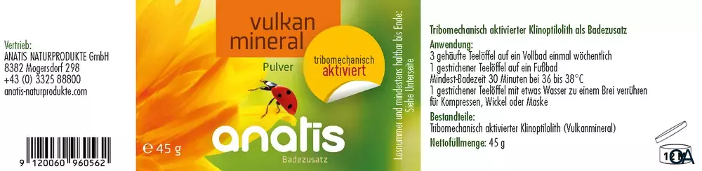 anatis Vulkanmineral tribomechanisch Pulver