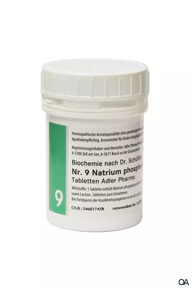 Schüßler Salz Adler Nr. 9 Natrium phosphoricum D6 Tabletten